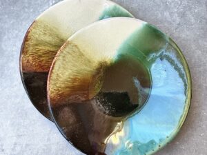 FALOWANY TALERZYK DESEROWY *GALAXY* 19cm