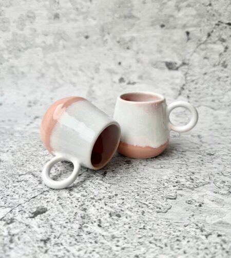 FILIŻANKA NA ESPRESSO *PINK AND WHITE*